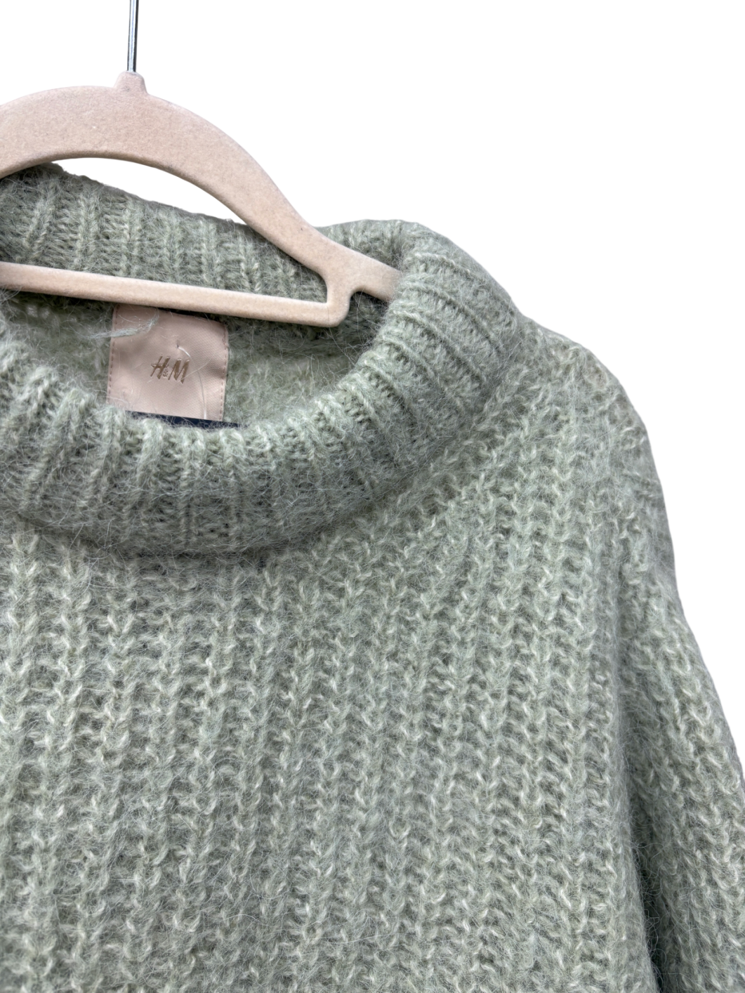 H&M Green Alpaca Blend Sweater UK M