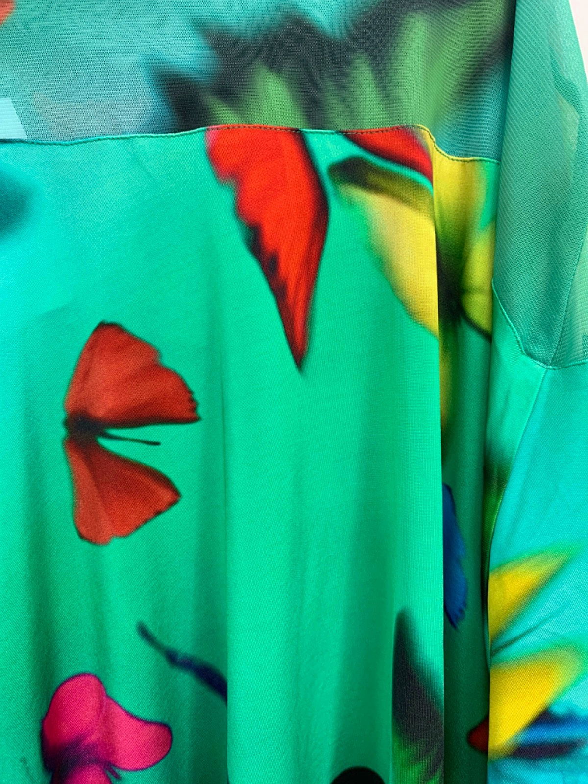 Mirae Green Floral Print Maxi Dress UK 6