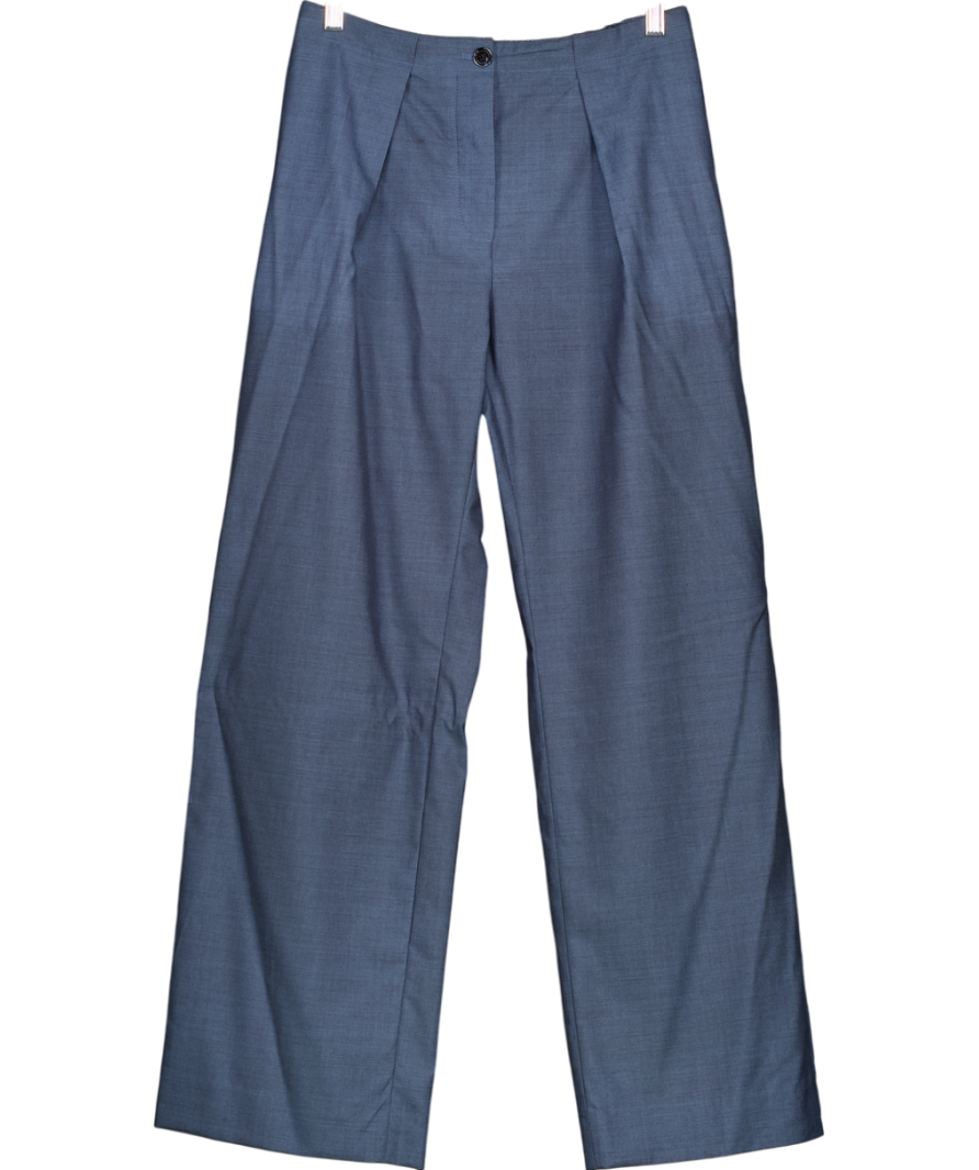 Acne Studios Blue Tailored Wool Trousers - Size 34 UK XS