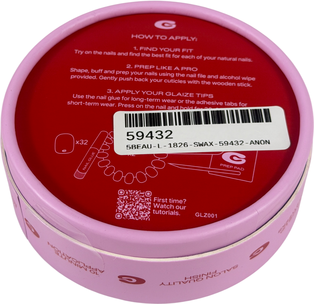 Glaize Press On Nails Pink Cat Eye 32