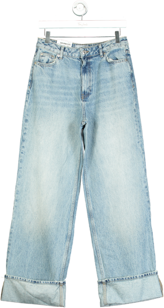 New Look Light Blue Adalae Wide Leg Denim Jeans UK 10