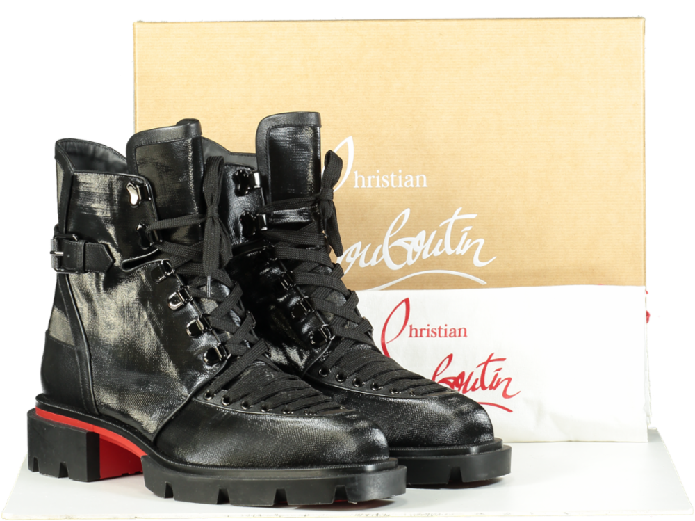Christian Louboutin Black Macadamia Flat Boots EU 42 UK 8
