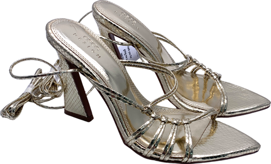 ASOS Metallic Avarro Pointed High Heeled Sandals In Gold UK 6 EU 39 👠