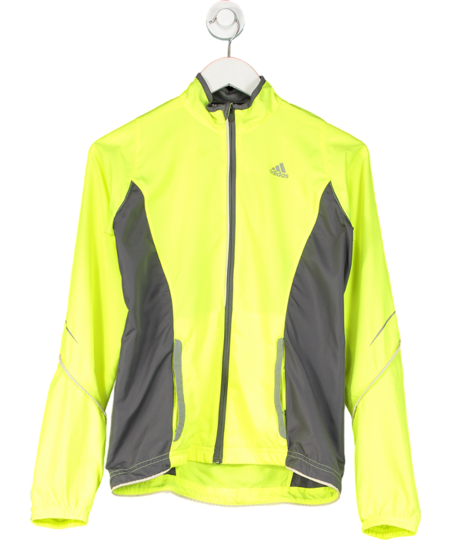 adidas Yellow Climaproof Neon Windbreaker Jacket UK 8