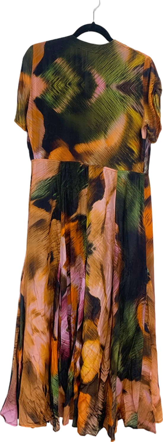 Religion Multi-Colour Abstract Digital Print Dress UK S