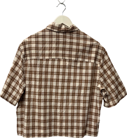 Zara Brown Checkered Shirt UK S