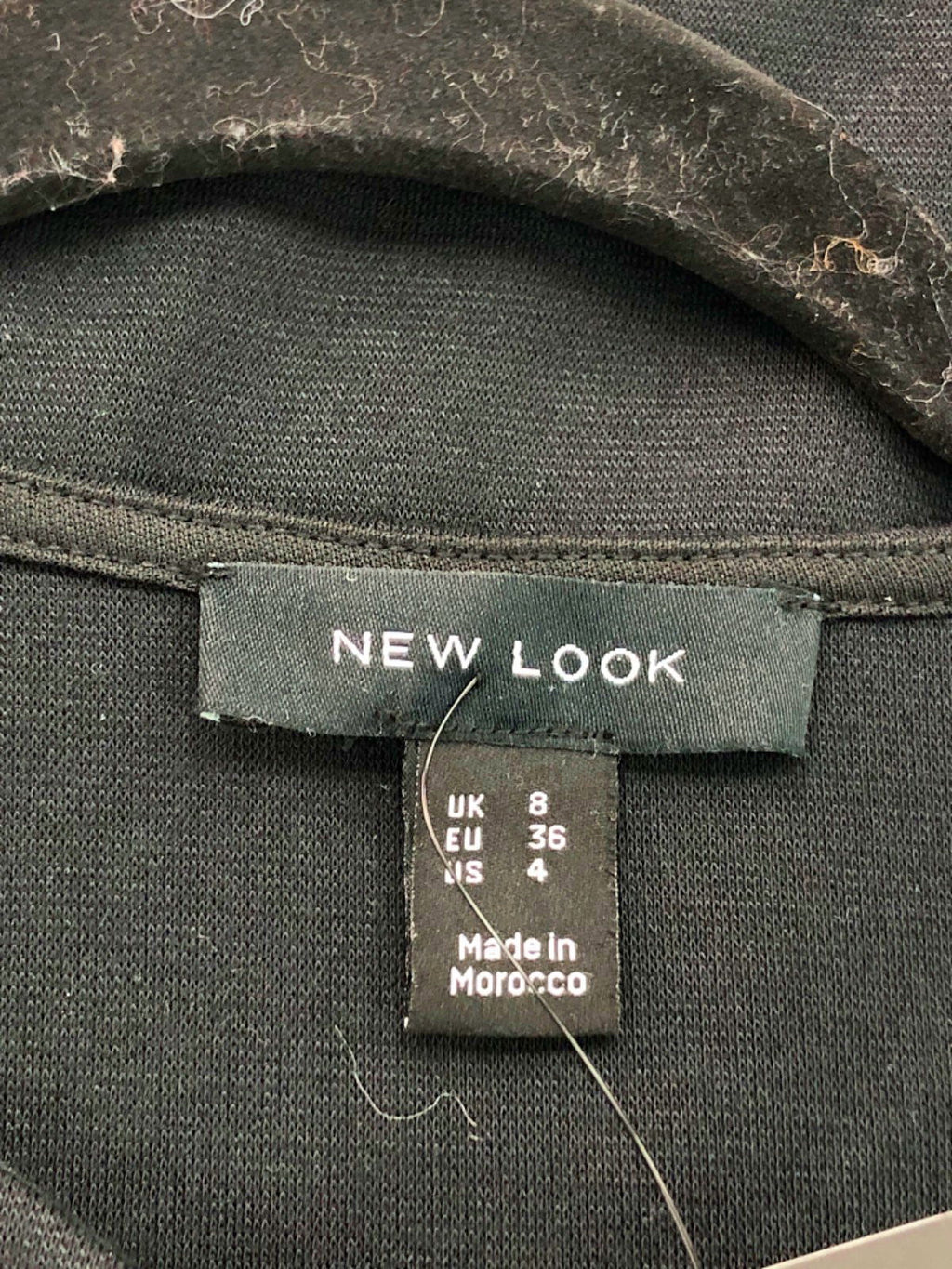 New Look Black Buttoned Sleeveless Top UK 8