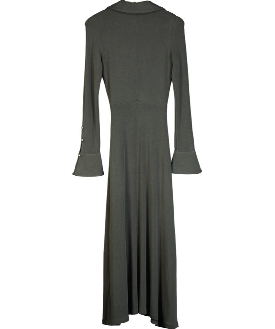 Fabrique Grey Ruby Knotted Dress In Wool-thermolite UK S