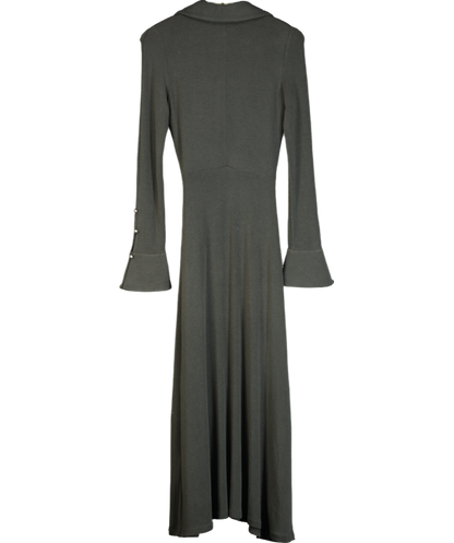 Fabrique Grey Ruby Knotted Dress In Wool-thermolite UK S