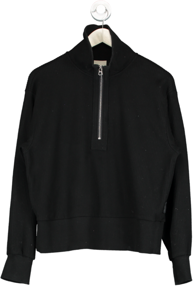 Varley Black Cord Half Zip Sweater UK S