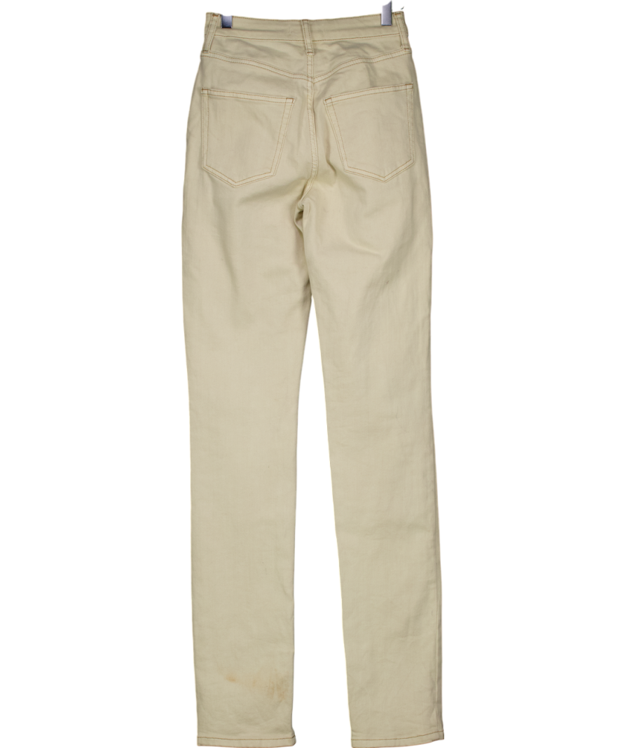 River Island Cream Relaxed Straight Leg Jean UK 6