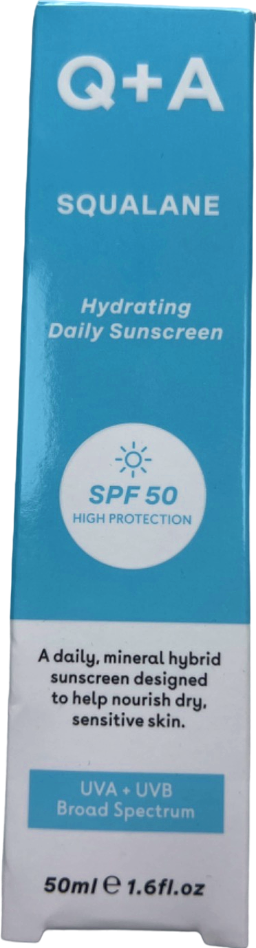 Q+A Squalane Hydrating Daily Sunscreen SPF 50 50ml