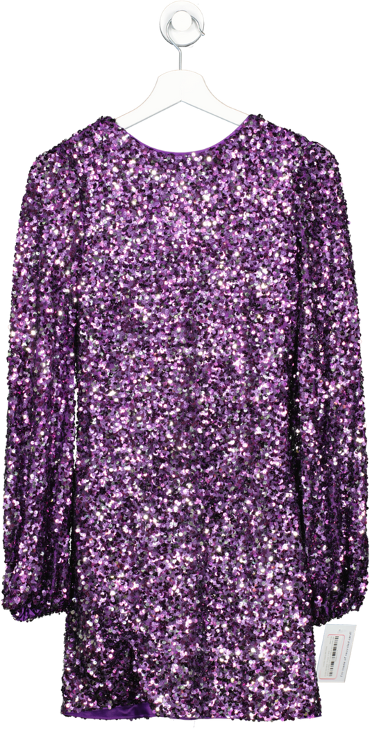 FOREVER NEW Purple Camden Sequin Mini Dress UK 6