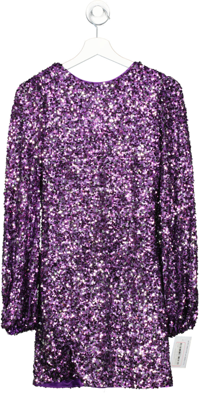 FOREVER NEW Purple Camden Sequin Mini Dress UK 6