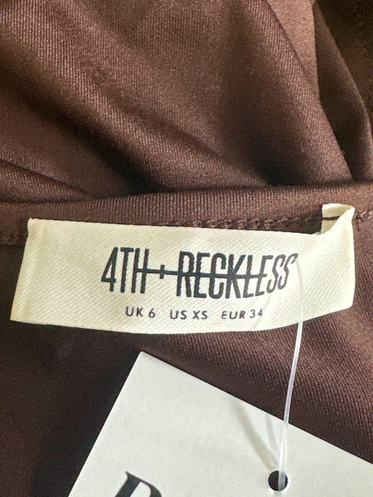 4th + Reckless Brown Maxi Dress UK 6