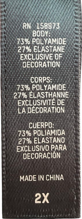 SKIMS Black Mesh Adjustable Strap Bikini Top UK XXL