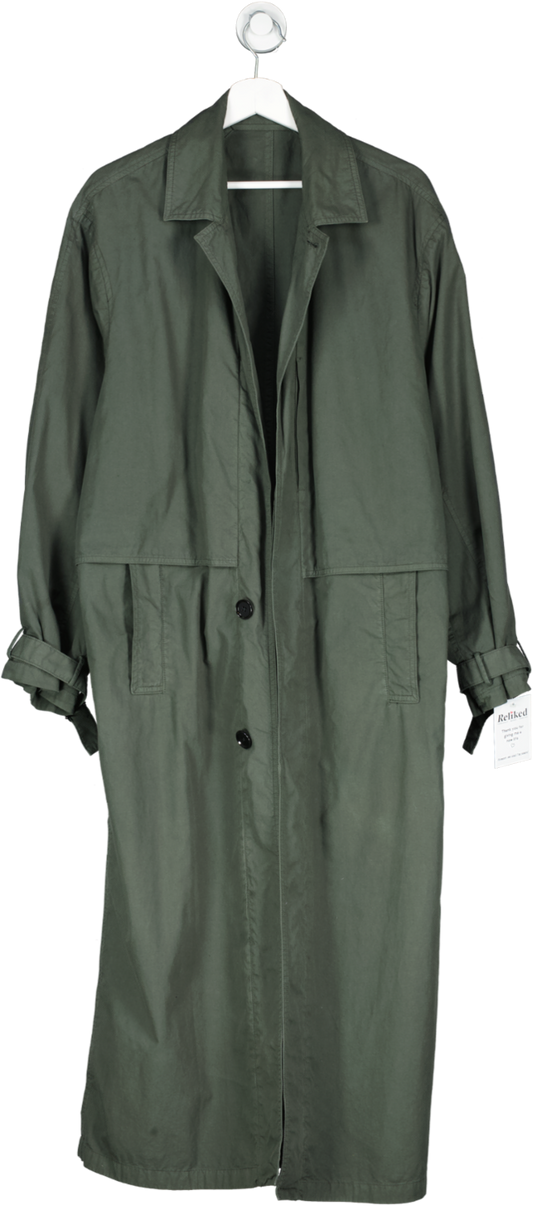 Lemaire Green Jinghi Sas Trench Coat UK XS
