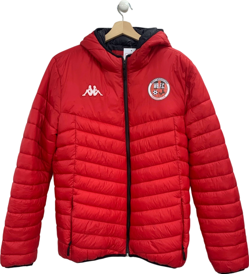 Kappa Red West Bridgford Football Club Puffer Jacket UK XL