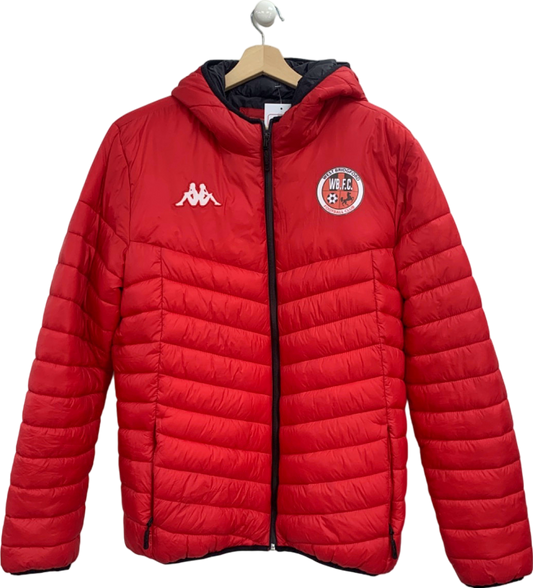 Kappa Red West Bridgford Football Club Puffer Jacket UK XL