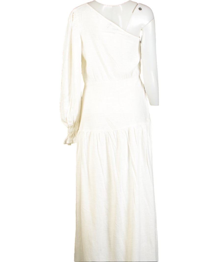 ASOS White One Shoulder Maxi Dress UK 8