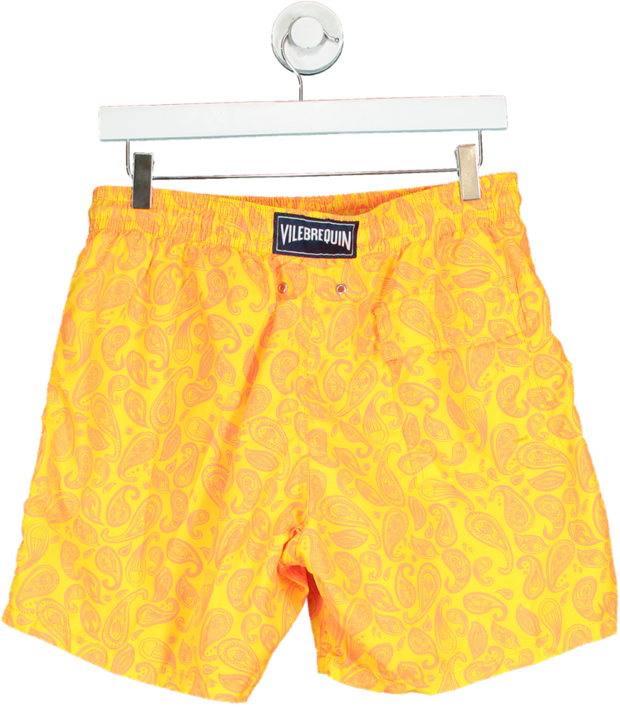 VILEBREQUIN Yellow Paisley Swim Shorts UK L