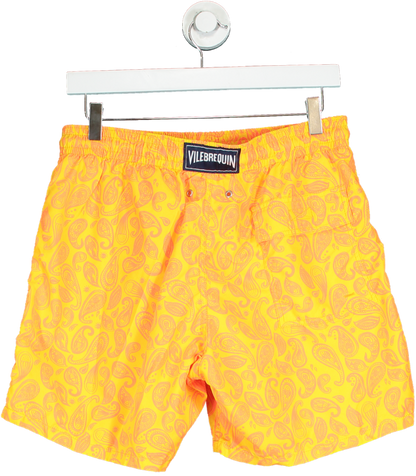 VILEBREQUIN Yellow Paisley Swim Shorts UK L