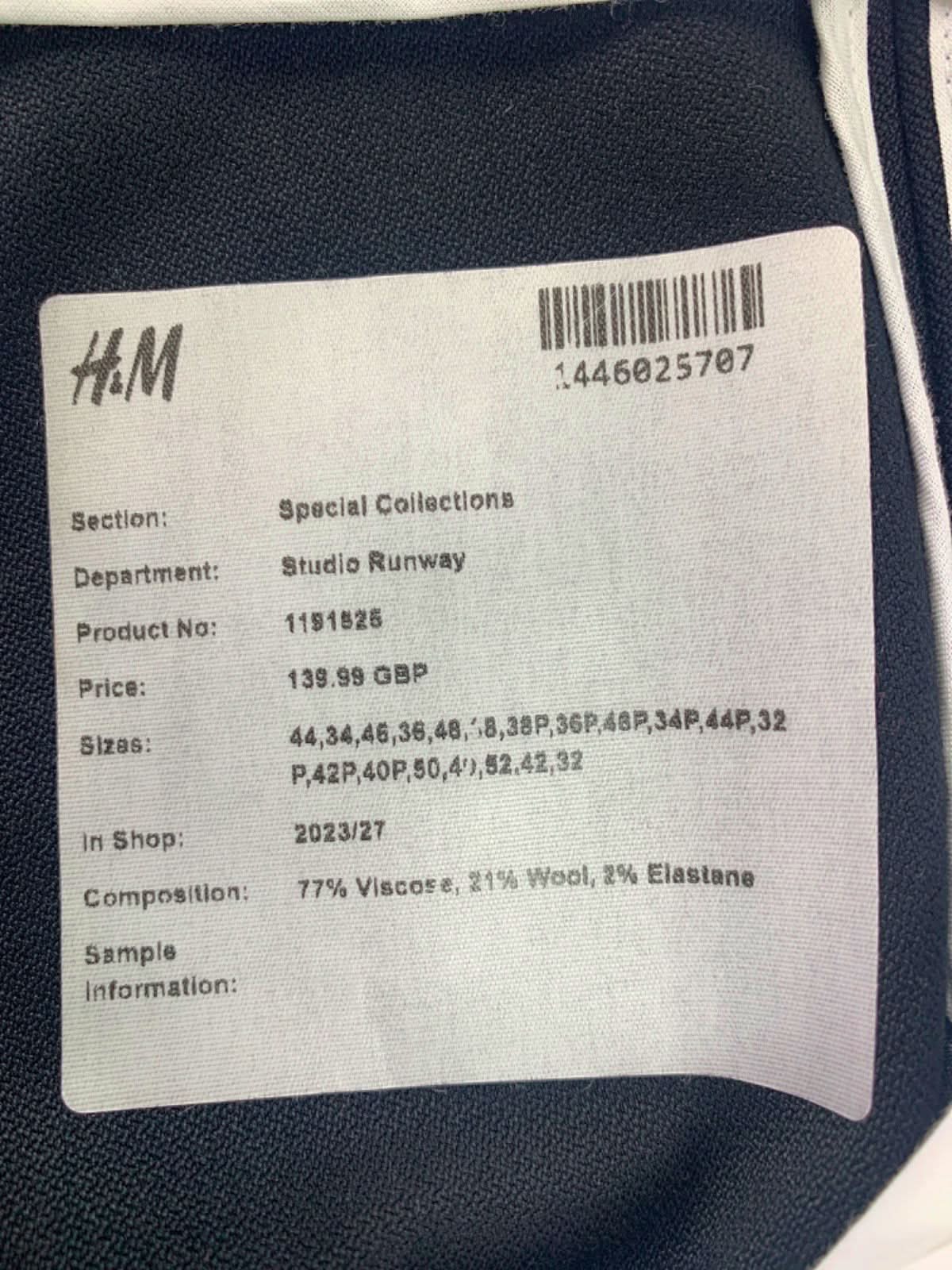 H&M Black Studio Runway Pants 12