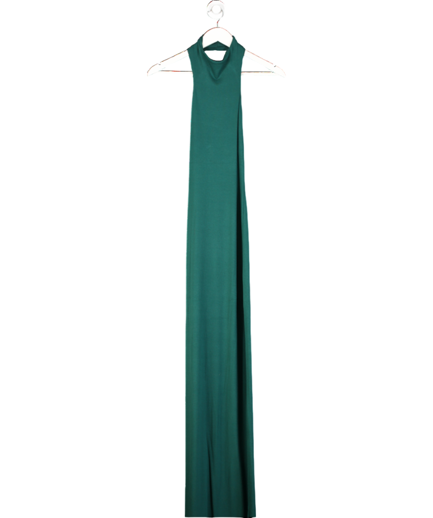 Naked Wardrobe Green Nw Halter Maxi Dress UK 6