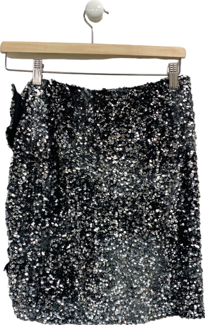 HUGO BOSS Black Sequin Mini Skirt UK 8