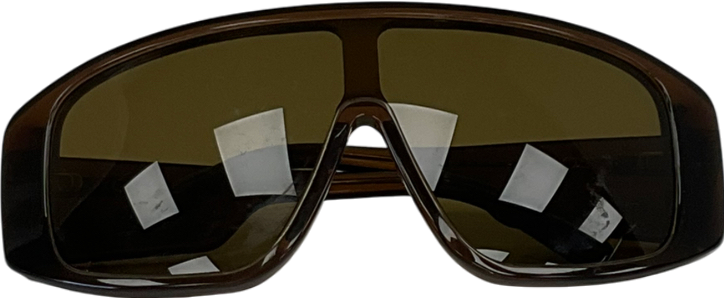 cos Brown Oversized Visor Sunglasses