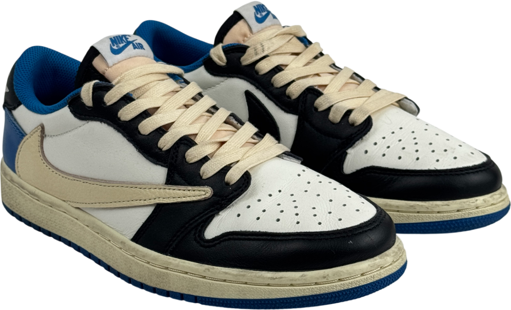 Nike White Jordan 1 Retro Low Og Sp Fragment X Travis Scott - White/blue/black UK 5.5 EU 38.5 👠