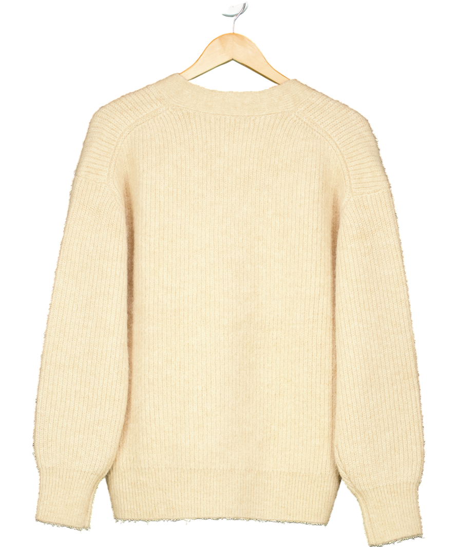 Oak + Fort Beige Wool Blend Oversized Cardigan UK S