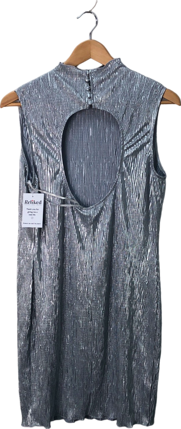 Vero Moda Silver SNADA SL Highneck CK Mini Dress M