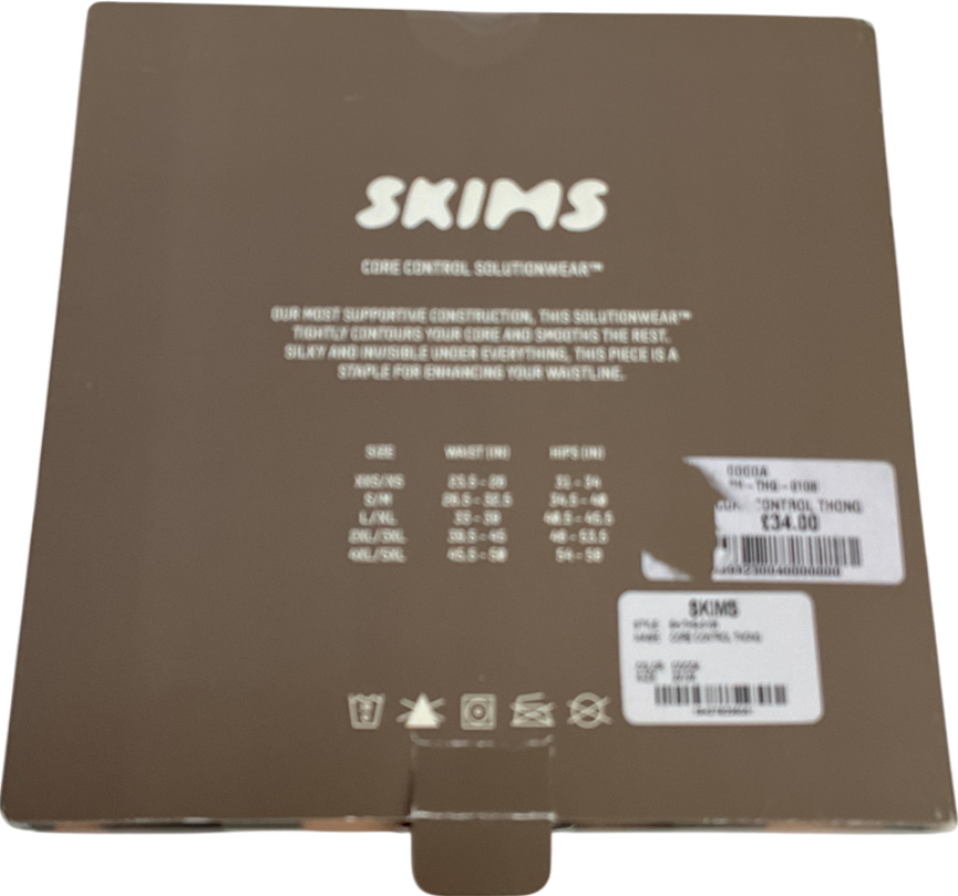 SKIMS Brown Core Control Thong - Cocoa UK XXL