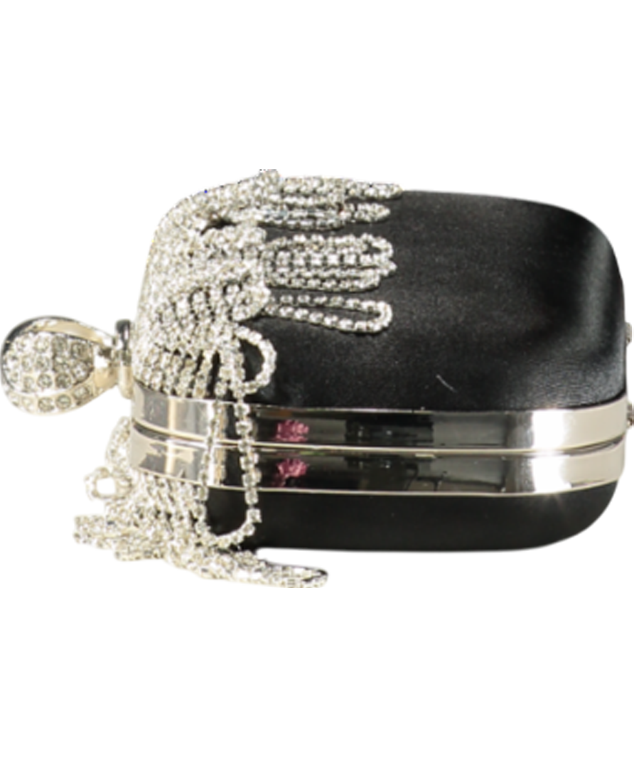 Karen Millen Black Scallop Detailed Embellished Clutch Bag