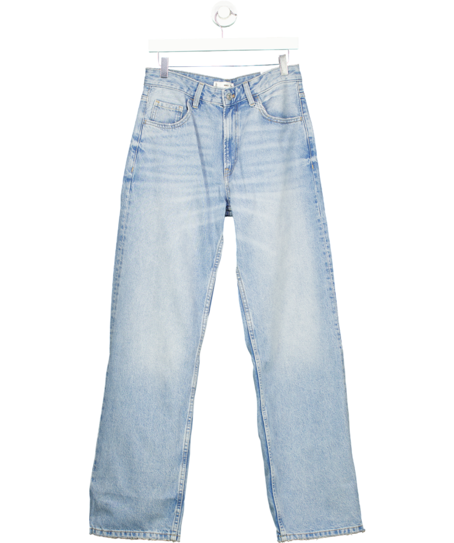 MANGO Blue Miami Medium-rise Straight-fit Jeans UK 8