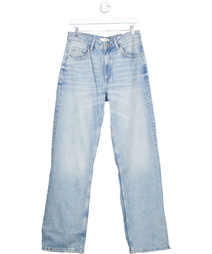 MANGO Blue Miami Medium-rise Straight-fit Jeans UK 8