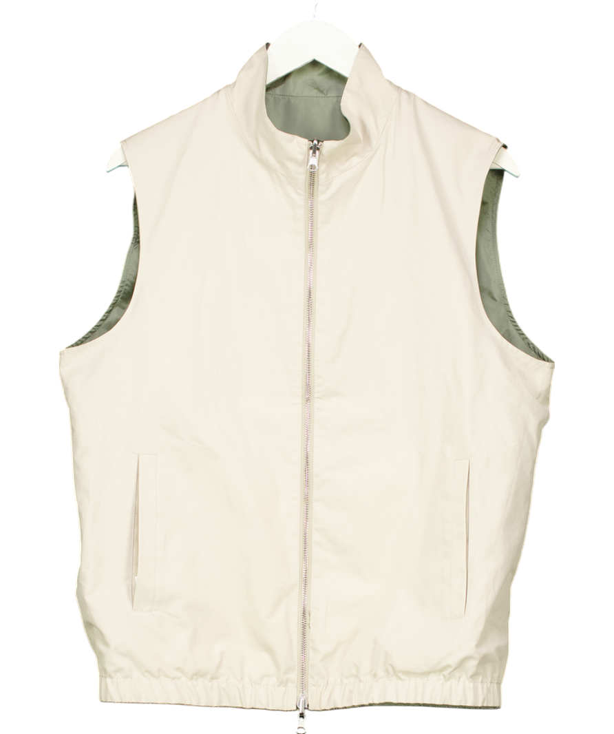 Suit Supply Beige Waterproof Reversible Vest UK L