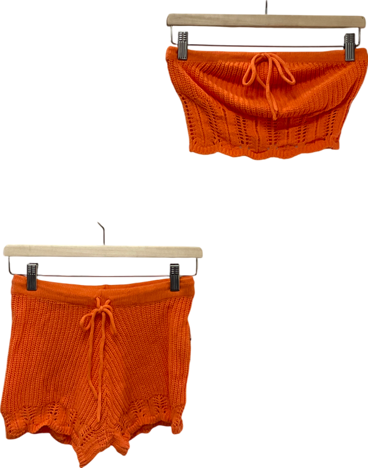 Jodie & Joy Orange Crochet Knitted Set UK S