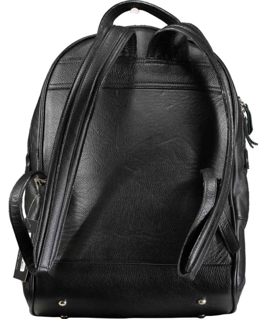 MyKilim Black Premium Leather Backpack