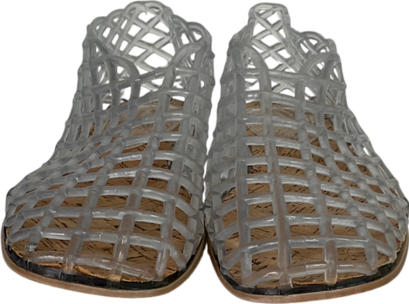 yagelinna Beige Jelly Mesh Flats UK 7 EU 40 👠