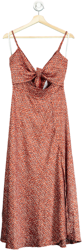 Tenki Red Polka Dot Maxi Dress UK 10