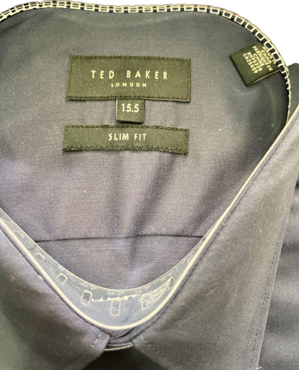 Ted Baker Navy Duddon Core Steel Slim fit Shirt UK 15.5" Neck