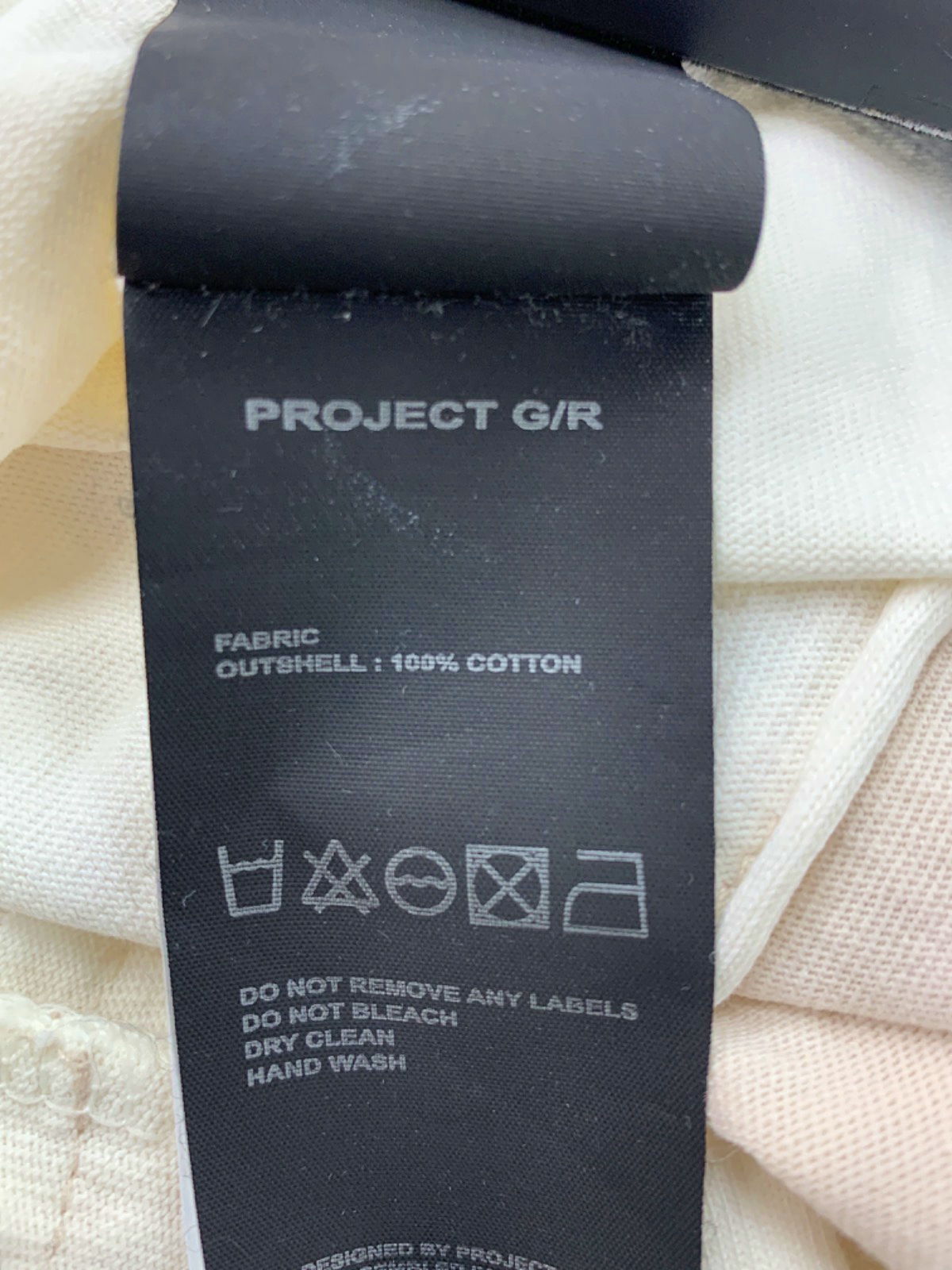 Project G/R Ivory Trompe-L'Oeil Double T-Shirt One Size