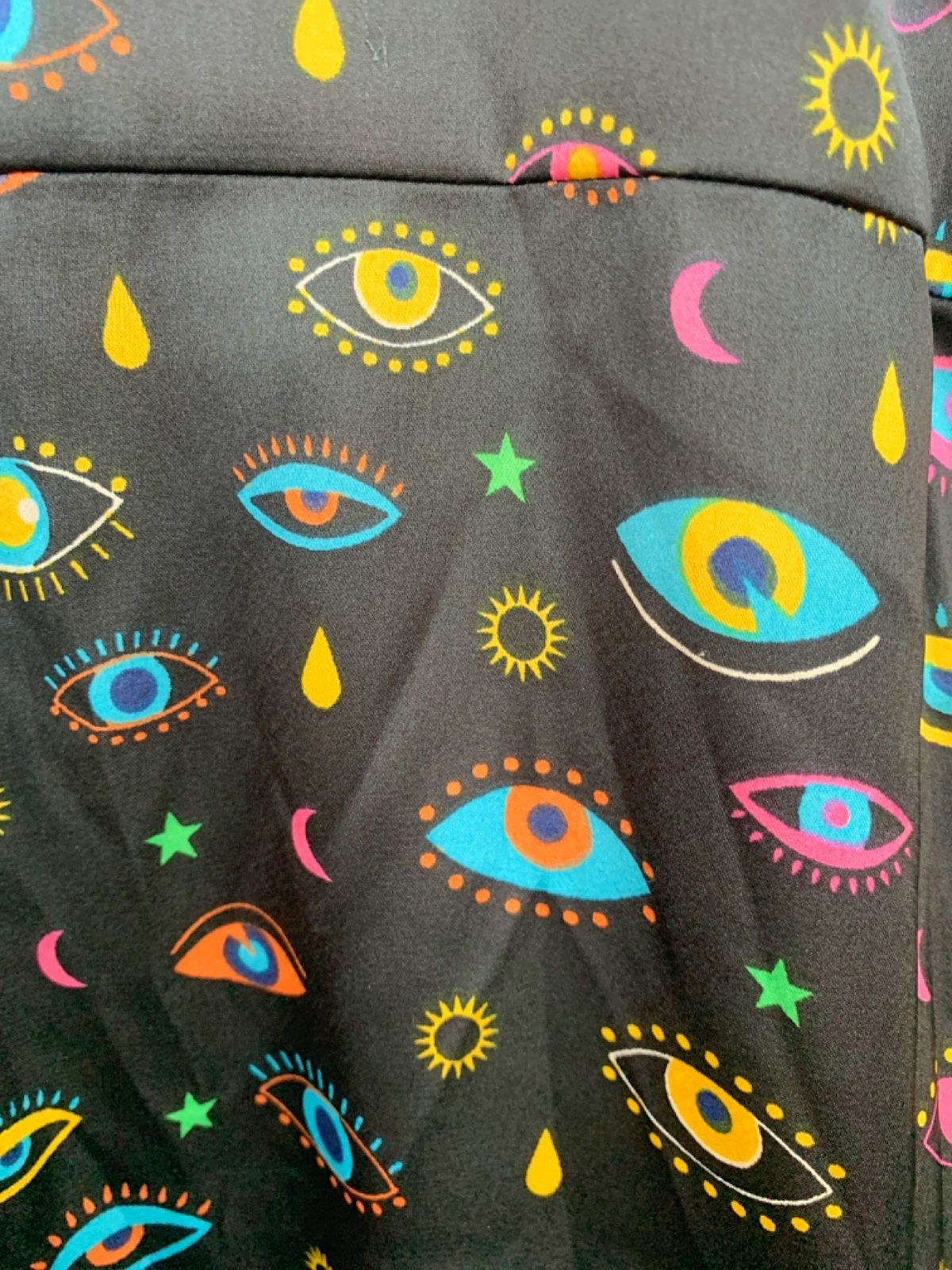 Constellation Black Eye Print Blouse UK XL