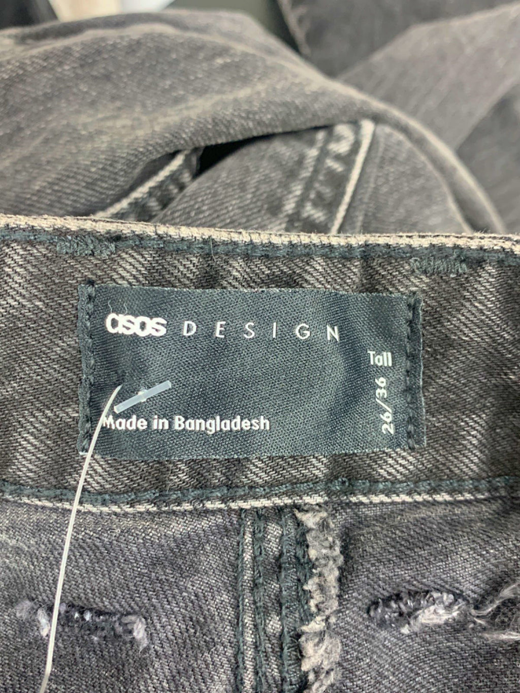 ASOS Black Design Tall Jeans UK W26