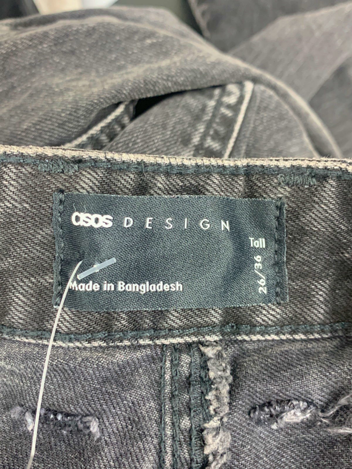 ASOS Black Design Tall Jeans UK W26