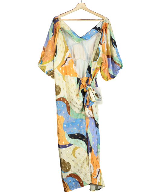 Never Fully Dressed Multicoloured Gigi Sadie Wrap Dress UK 18