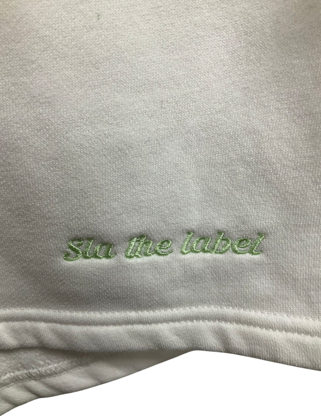 SLA the label White Embroidered Sweat Shorts UK XL