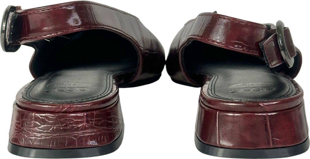 ASOS Leonora Slingback Ballet flat shoes In Burgundy UK 7 EU 40 👠